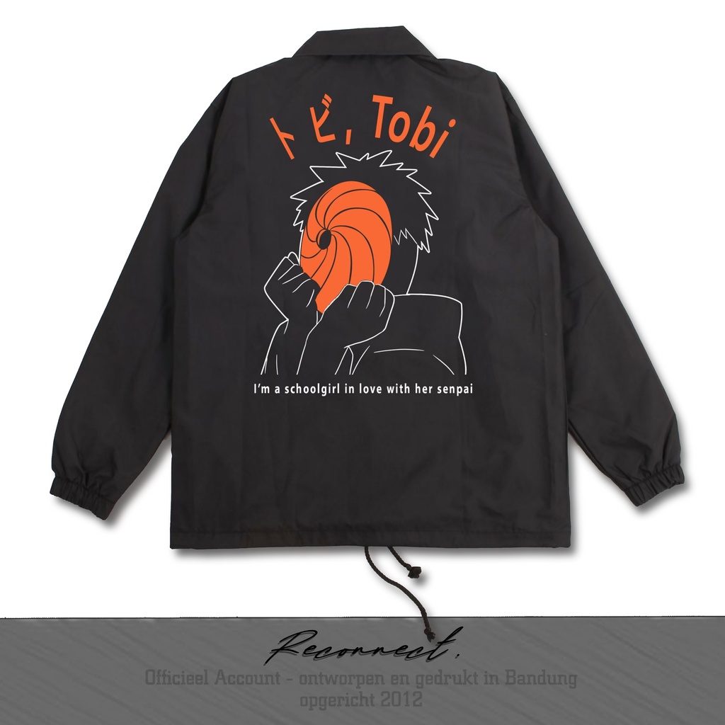 Reconnect Coach Jacket Naruto Tobi Akatsuki - Unisex Waterproof