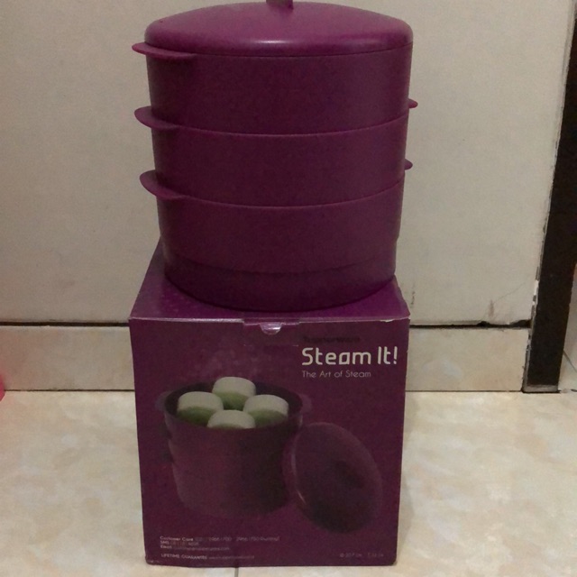 Tupperware Steam It 3 susun Ungu (ori)