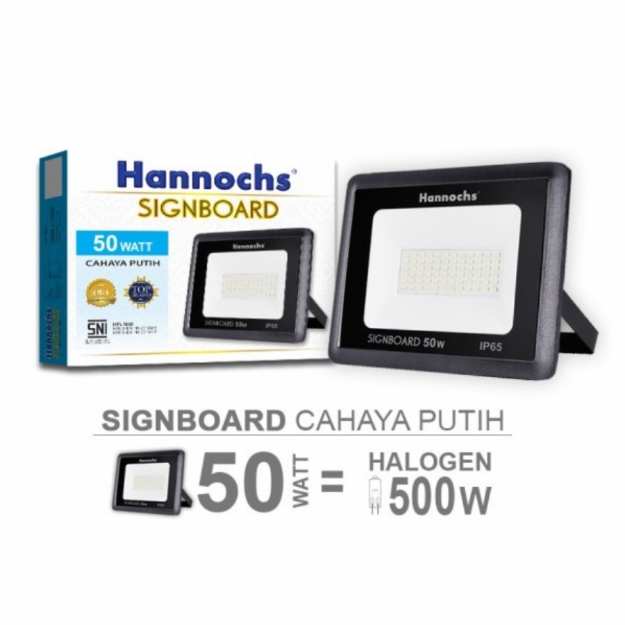 Lampu sorot hannochs signboard LED 50 Watt warna putih
