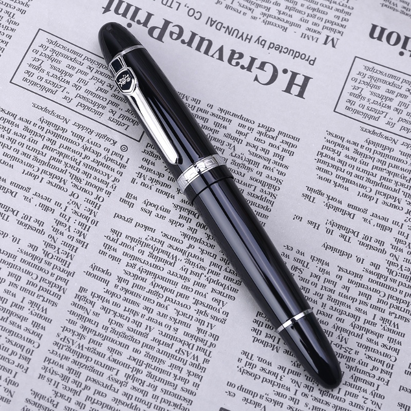 Mary New Jinhao159 Black Dan Silver Untuk M Nib Fountain Pen Tebal