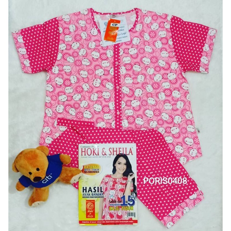 HOKI &amp; SHEILA Baju Tidur CP Katun Wanita (polkadot)