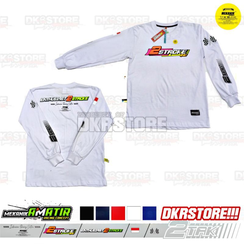 [PROMO]KAOS 2TAK LENGAN PANJANG | KAOS 2STROKE PANJANG | FREE STICKER | DKRSTORE