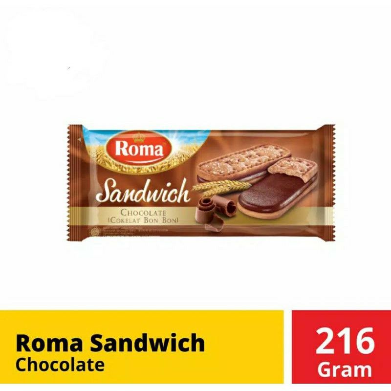 

ROMA SANDWICH COKELAT 216gr