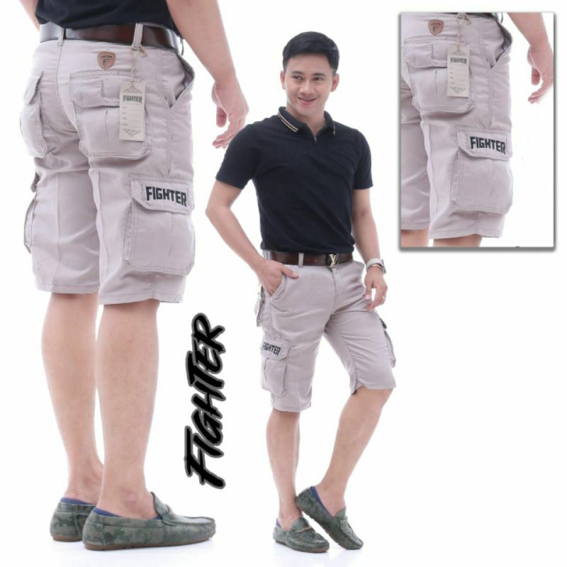 size (27‐-38)Celana pendek pria cargo fighter kimpol chino termurah terlaris JUMBO