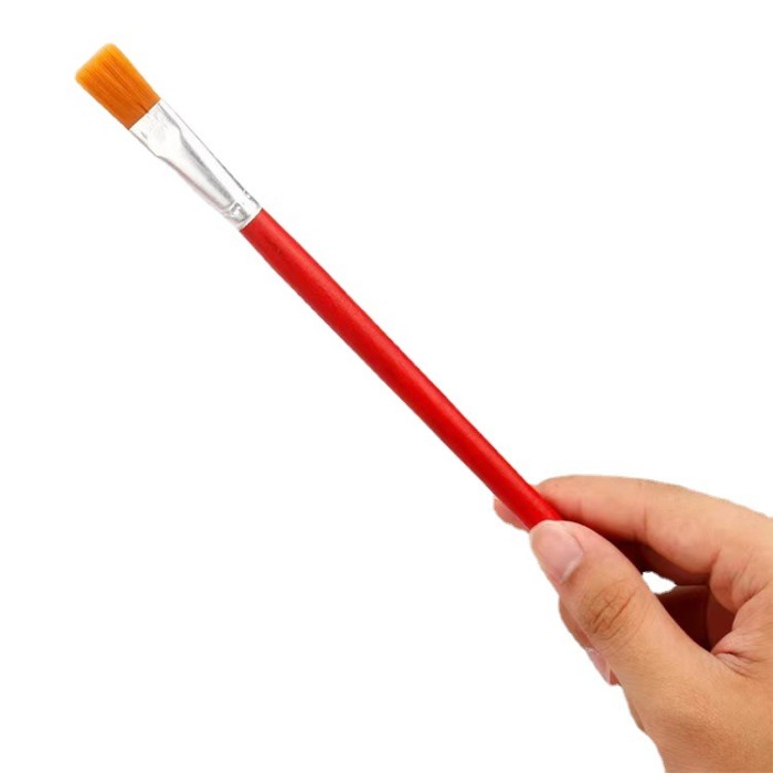 slim nylon pastry brush wooden handle / kuas lukis kue gagang kayu -