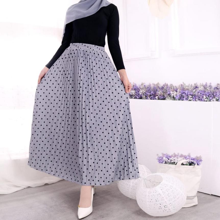 ❀ ROK DAISY PLISKET MOTIF BUNGA / ROK PLISKET MOTIF POLKADOT / ROK DAISY JUMBO / ROK DAISY MOTIF MEL