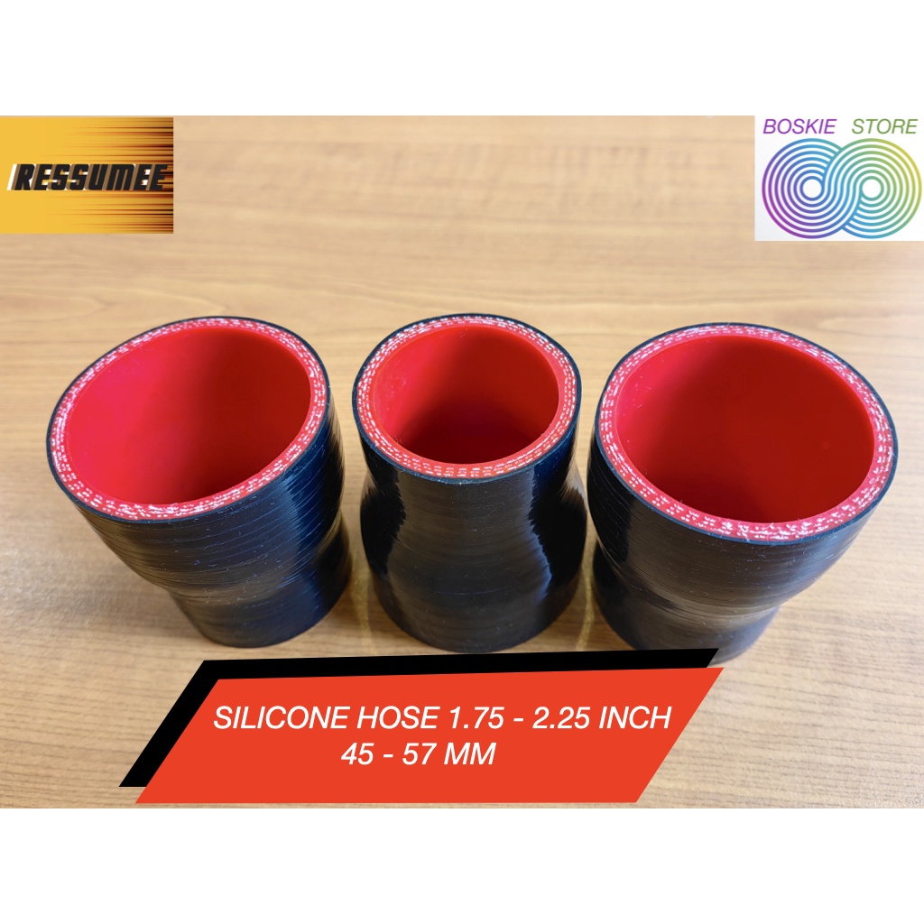 Silicone Hose Reducer 1.75 ke 2.25 Inch atau 45 ke 57 MM Intercooler