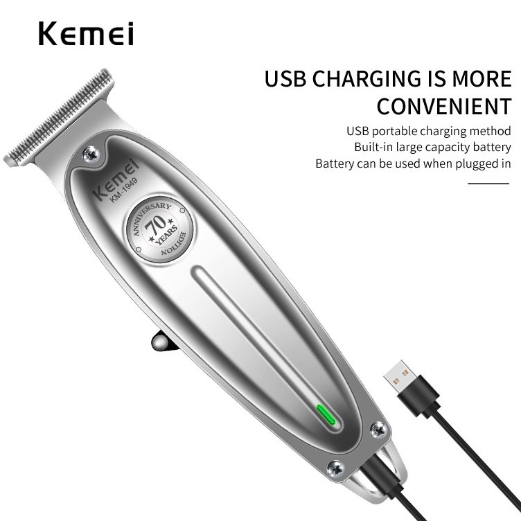 KEMEI KM 1949 HAIR CLIPPER ALAT CUKUR RAMBUT BODY METAL MESIN PANGKAS RAMBUT CAS