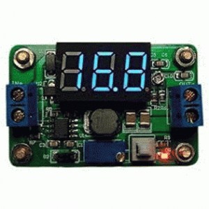 DC - DC STEP DOWN LM2596 DENGAN LED BIRU VOLTMETER