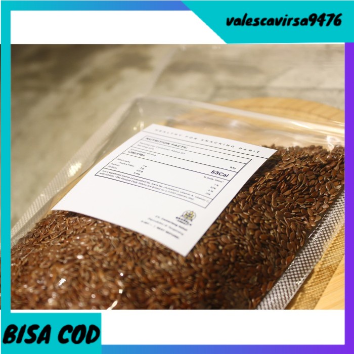

⭐BISA COD⭐ Brown Flax Seed / Biji Rami 500G - Granola Addict Ingredients