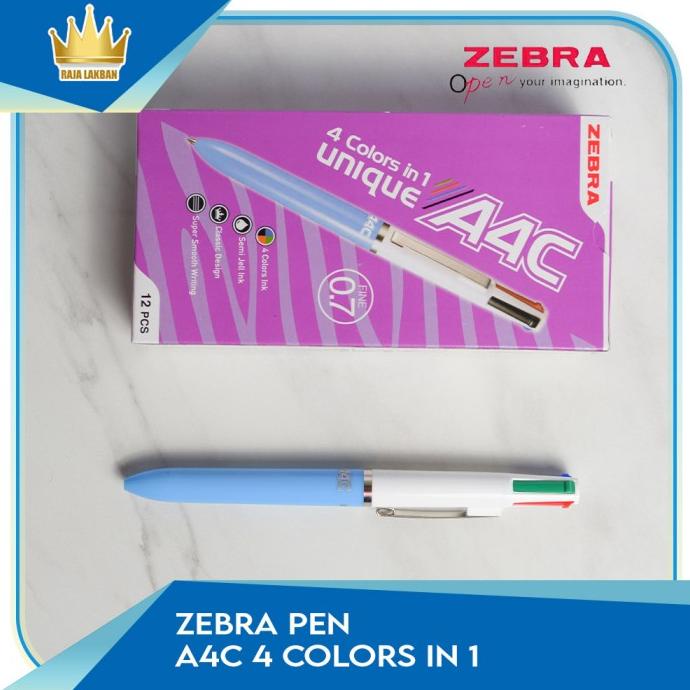 

[COD] Pulpen Zebra A4C Multifunction Pen - 12 Pcs BERMUTU Kode 1141