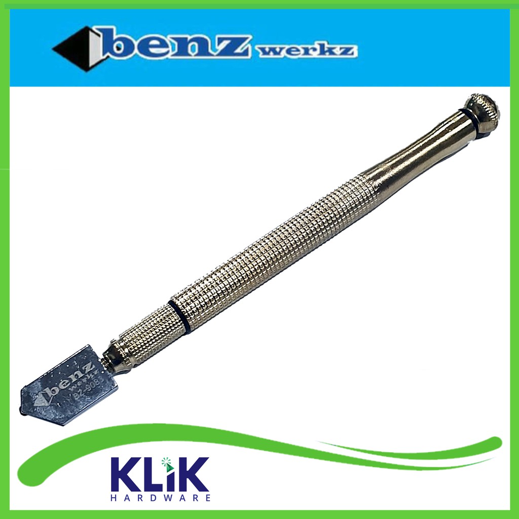 Benz Pisau Potong Kaca Glass Cutter Alat Pemotong Kaca Gagang Besi