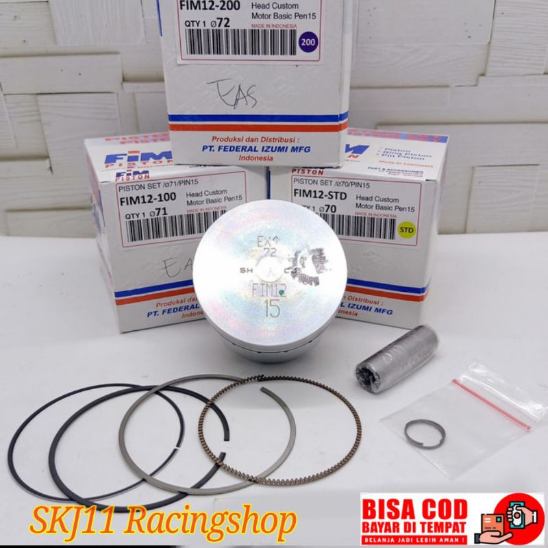 Piston Fim 12 Custom STD OS 100 200 Diameter 70 71 72 Pen 15 Basic non kawahara Moto1 CLD