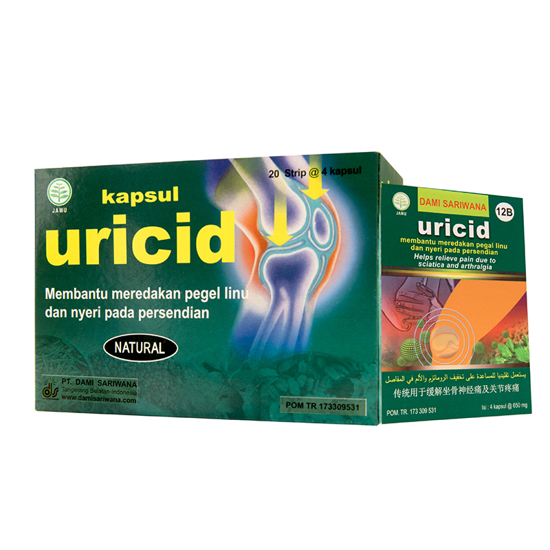 Uricid 20 Blister @4 Kapsul - Dami Sariwana - Mengurangi asam urat