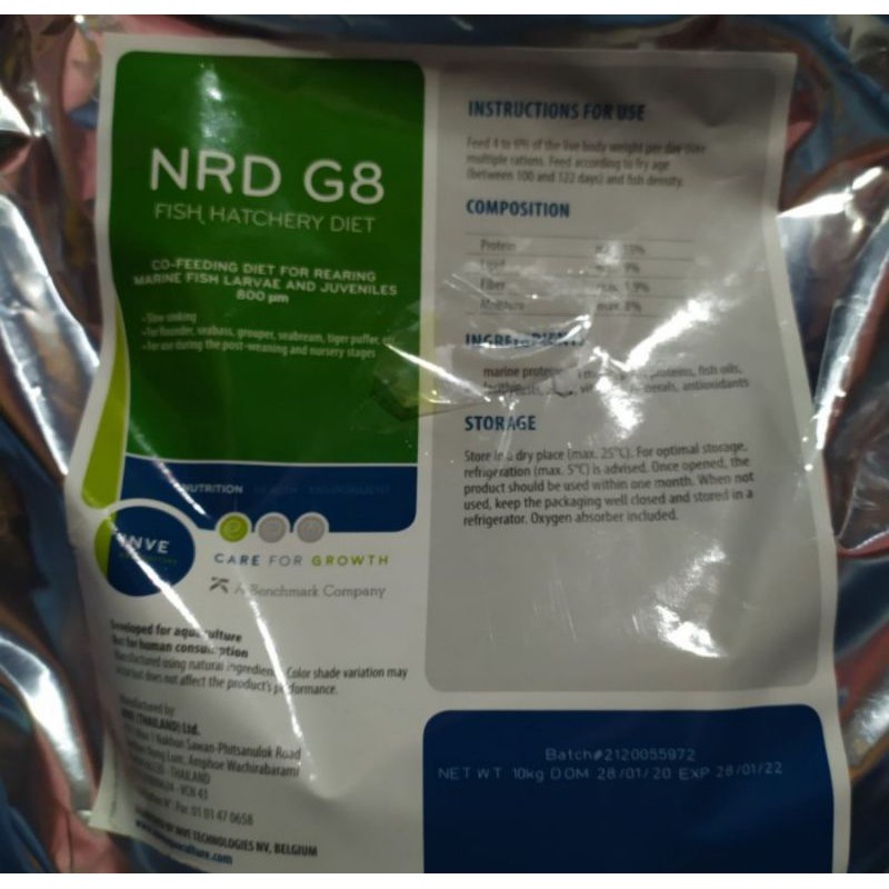 PELET NRD G8 - 800 MIKRON 1KG NETTO INVE BELGIA
