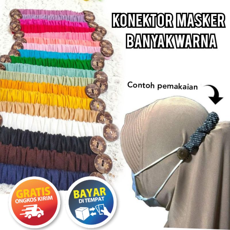 KONEKTOR MASKER HIJAB / PENGAIT MASKER CANTOL