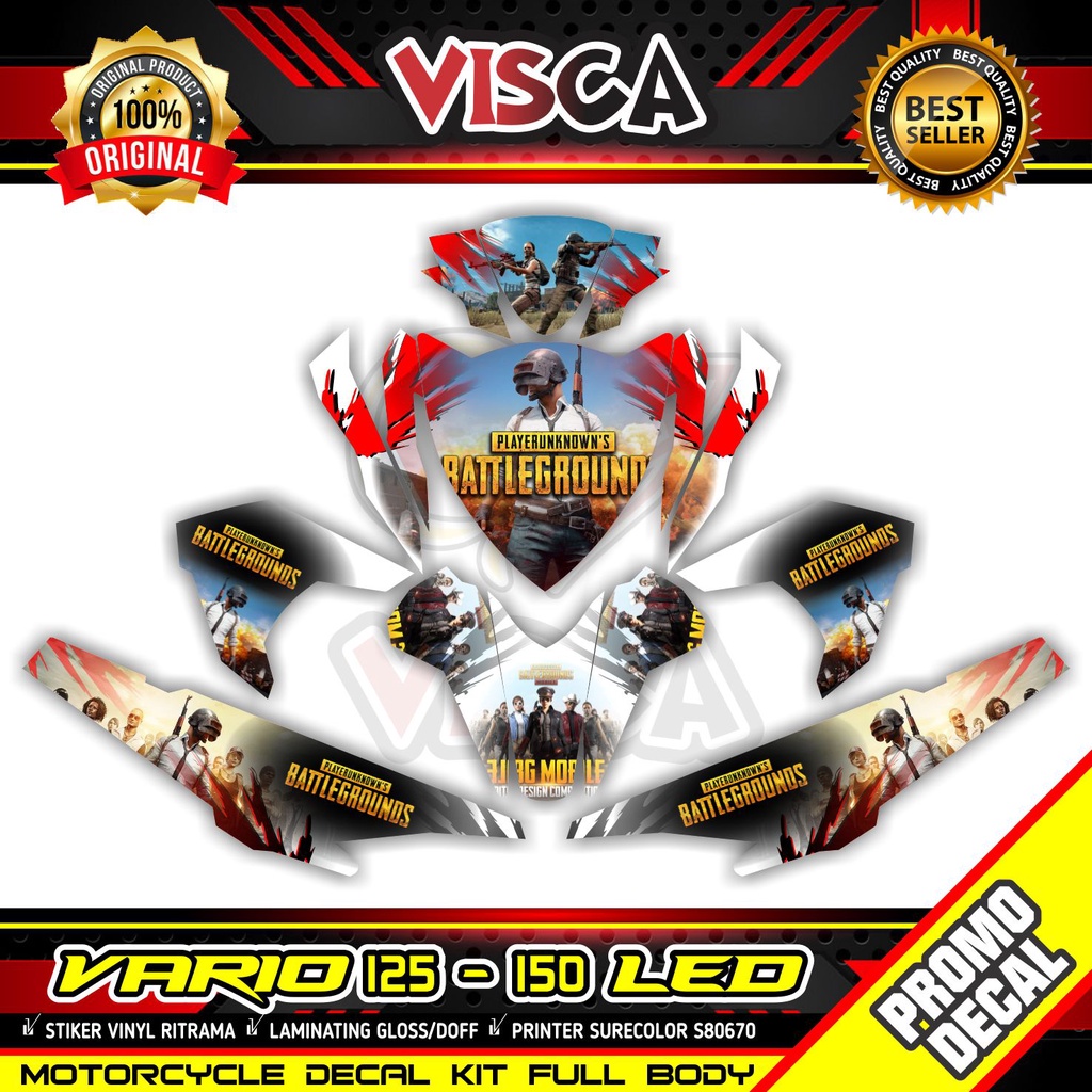 Decal Stiker Vario 2016 2017 Striping Vario 125 150 Led PUBG