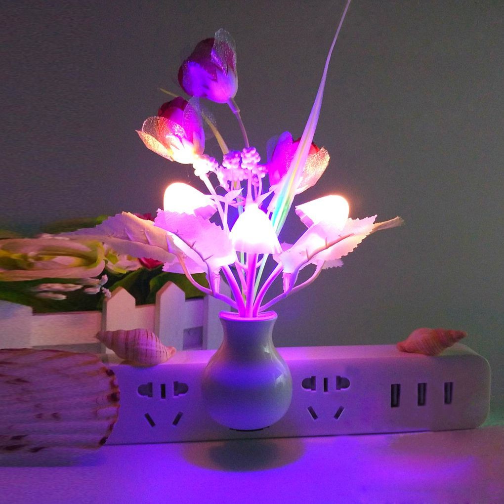 Creative Dream Wall Lamp Mushroom LED Night Light Inductive Plug in Electric Lamp