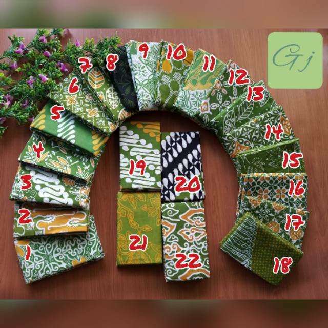 SQ KAIN BATIK CAP HANDMADE SERIE WARNA HIJAU / SERAGAM BRIDESMAID WANITA PRIA MURAH / BATIK ORI