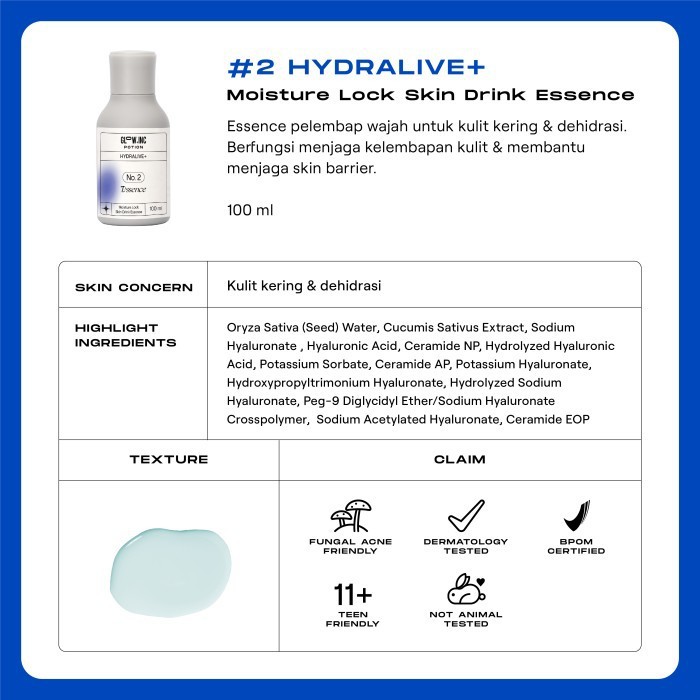 ★ BB ★ GLOWINC POTION HYDRALIVE+ Moisture Lock Skin Drink Essence