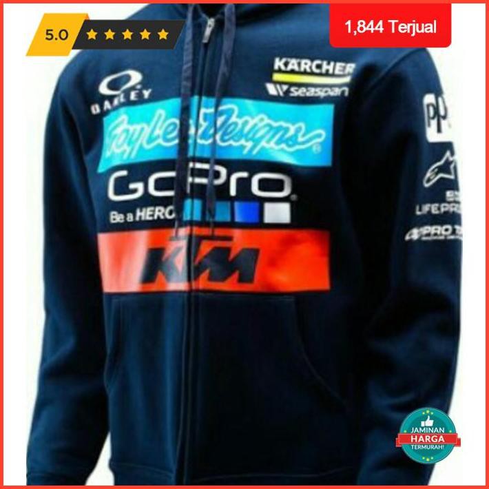 Jaket Hoodie Zipper Gopro - Ktm Murah Terbaru Kerensize S M L Xxl Xxxl - 2-3 Tahun, Putih Terlaris