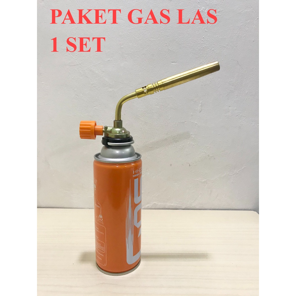 PAKET ALAT LAS GAS TABUNG HICOOK ORANGE+ KEPALA GAS MANUAL/ gas torch manual