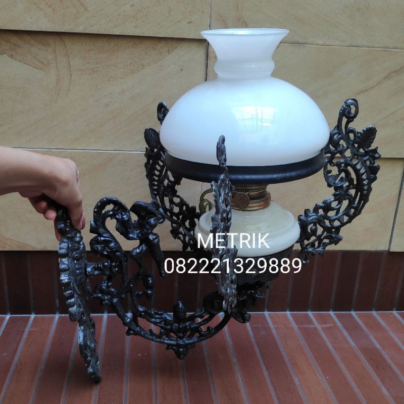 Lampu Dinding Antik Jadul Jawa 18cm/ Rumah Lampu Kuno Betawi
