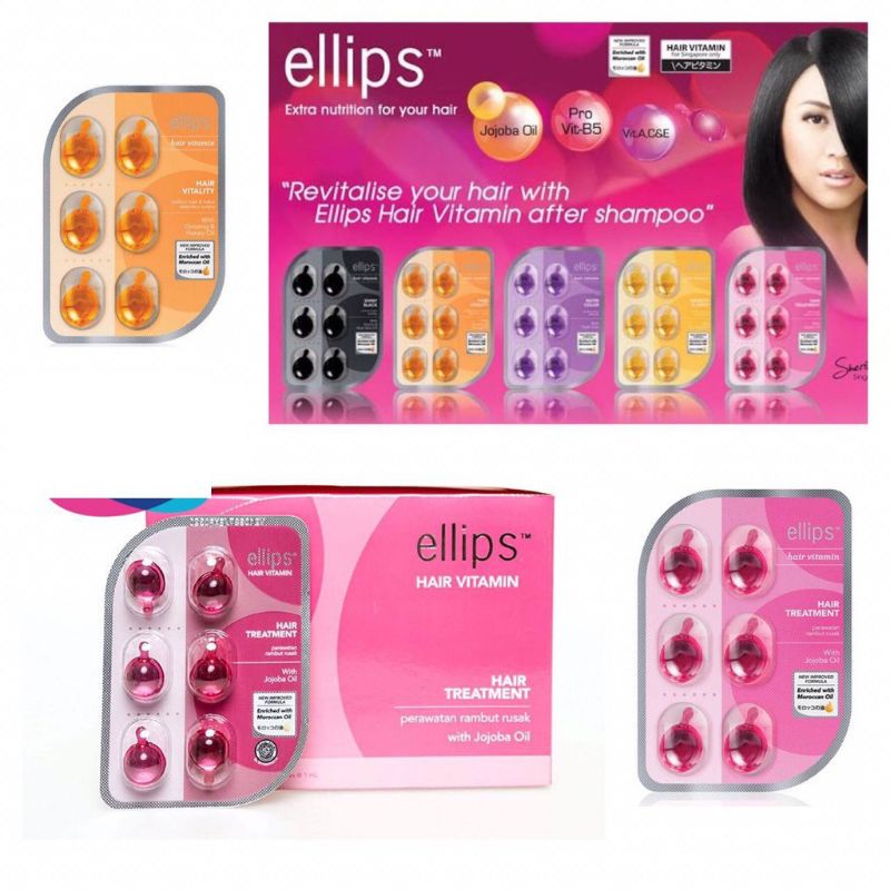 VITAMIN RAMBUT ELLIPS ISI 6 PCS | HAIR VITAMINS ELLIPS