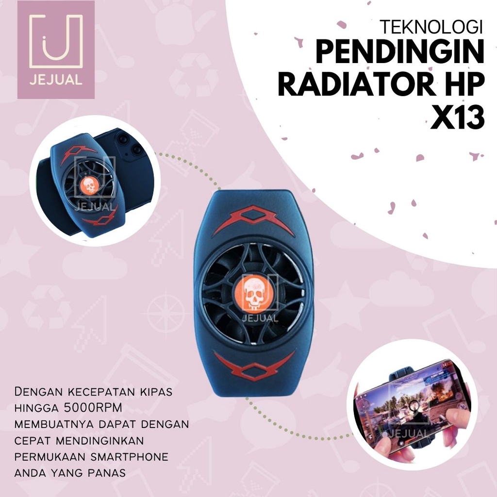 COOLING FAN PAD X13 Kipas Pendingin HP Andoid/Iphone Gaming