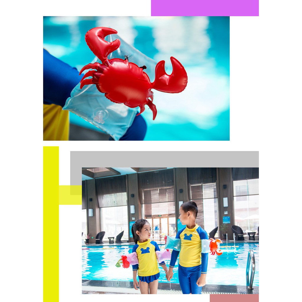littlekiddoss SF2002 Ban Renang Pelampung Lengan Anak Flamingo Crab Pineapple Cherry Import Murah