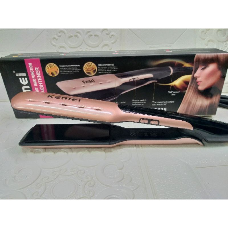 KEMEI PLAT LEBAR CATOK RAMBUT SALON SUHU LED DIGITAL