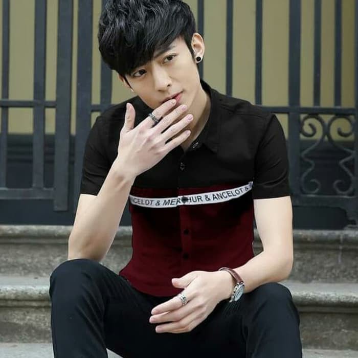 HipNop LEON KEMEJA PRIA LENGAN PENDEK SLIMFIT ATASAN PRIA LENGAN POLOS COWOK COWO FORMAL KASUAL