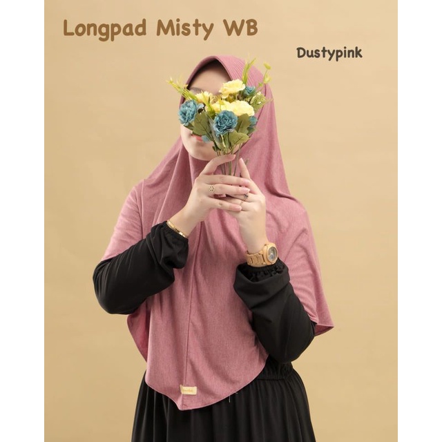 JILBAB LONGPED MISTY WB WARNA DUSTY PINK