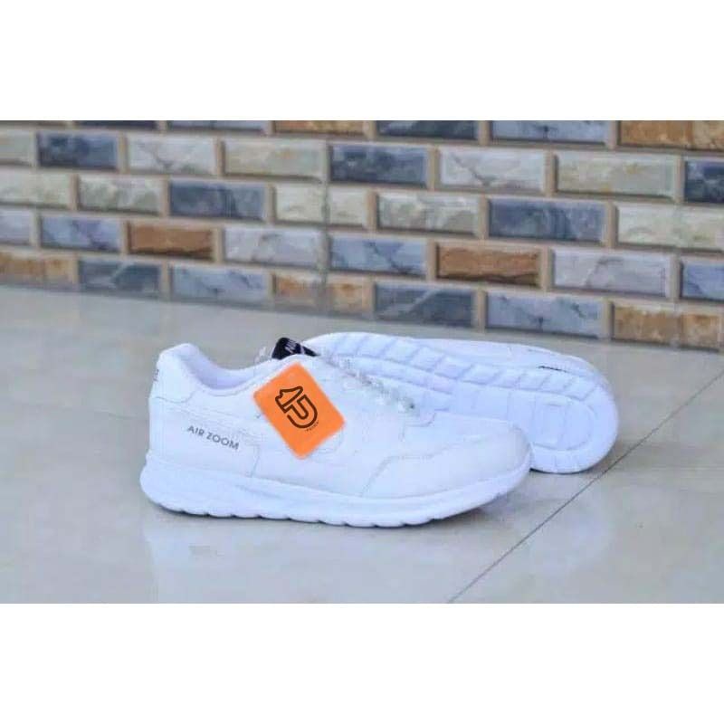 SEPATU PUTIH  SEPATU AIRZOOM FULL PUTIH UK 36-44 RUNNING SNEAKERS SANTAI TERLARIS SEPATU PRIA WANITA-1