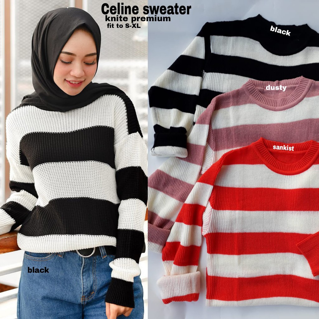 Q- CHELINE SWEATER/ SWEATER RAJUT/ TERBARU