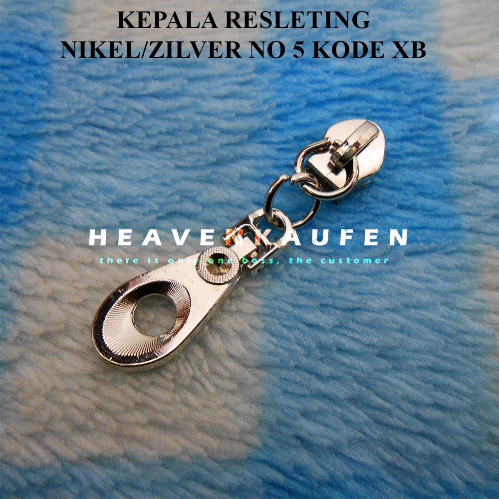 Kepala Resleting/Kepala Zipper Variasi Nikel Silver No 5 Kode XB