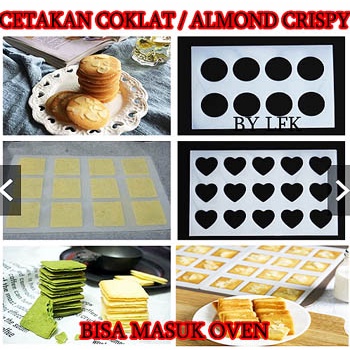 IMPORT BLG TPS MIX CETAKAN COKLAT CRISPY ALMOND BULAT BINTANG HEWAN SILIKON OVEN Kitchen Chocolate B