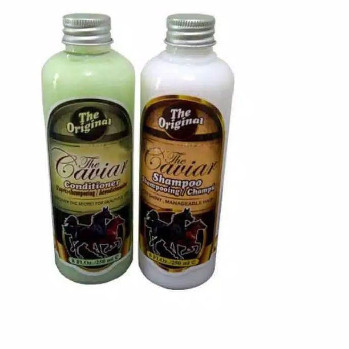 ➧ PAKET SHAMPO ( SHAMPO + CONDITIONER) shampo chaviar original penumbuh rambut panjang cepat ✺