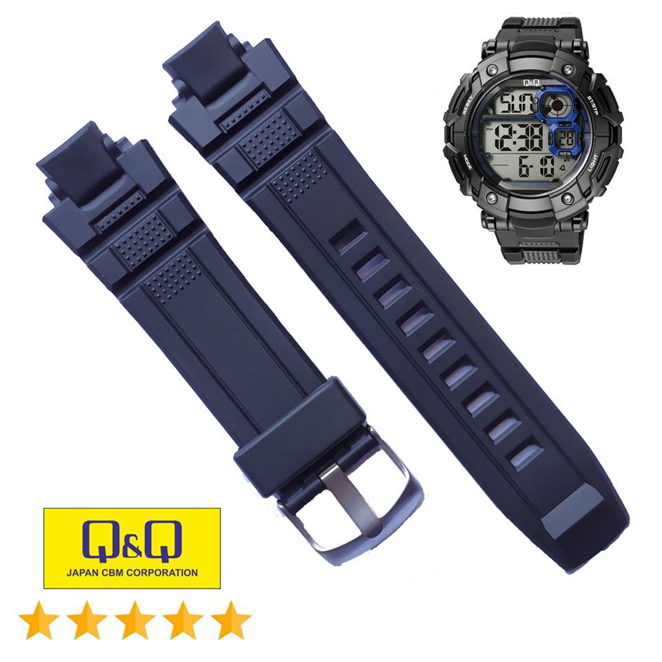 Strap QQ QnQ Q&amp;Q M150 QnQ 150 Tali Jam Tangan Q&amp;Q M 150 Black.