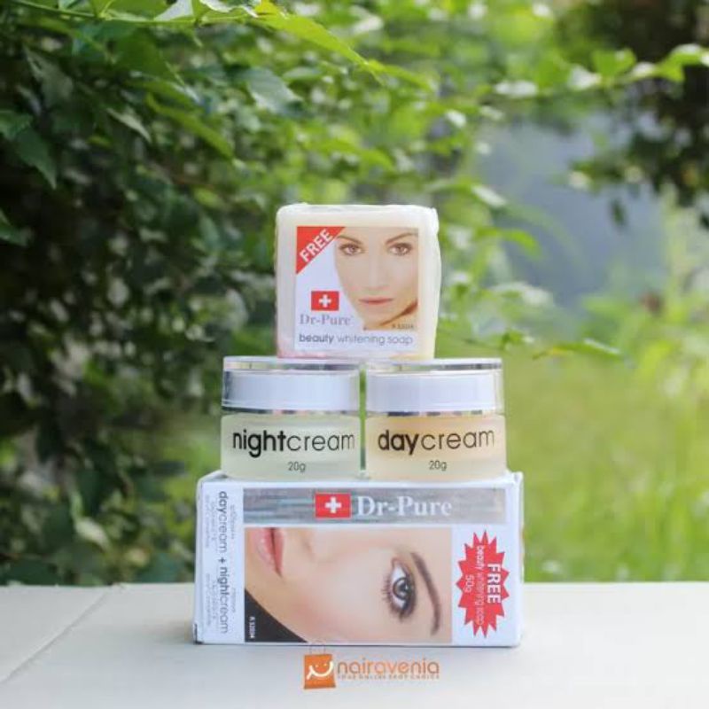 |TERMURAH| DR PURE SET SIANG MALAM + GRATIS SABUN WHITENING