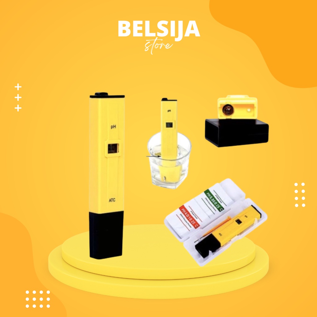 Belsija ~ Ph Meter Digital Alat Ukur Air Portable LCD Pen PH Meter Tester COD