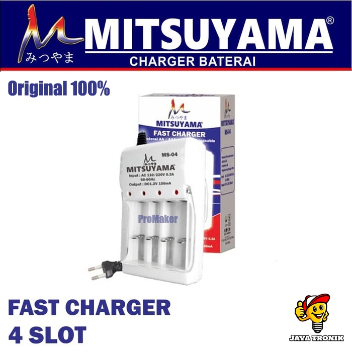 Charger Baterai AA/AAA Mitsuyama MS-04 Fast Charging Original
