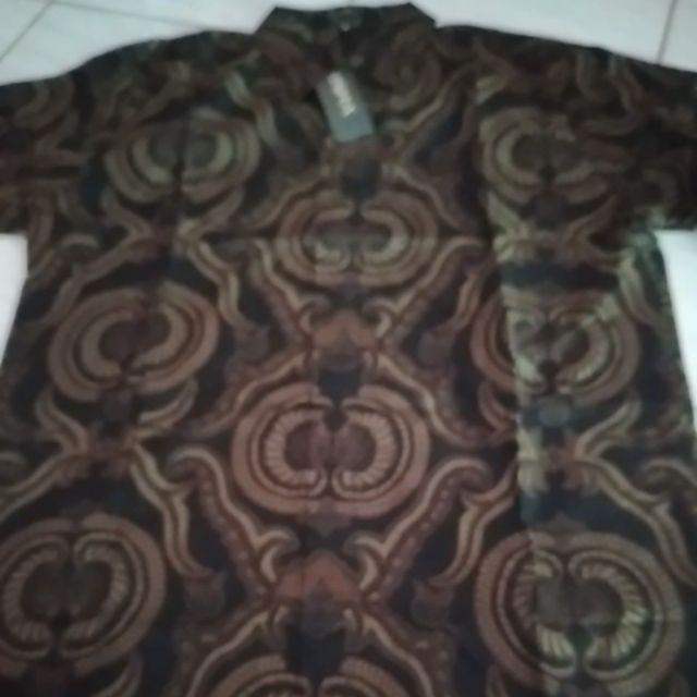 Risna Batik Hrb Motif Songkek Biru Kemeja Batik Pria Lengan Pendek Exclusive Halus Primis Premium