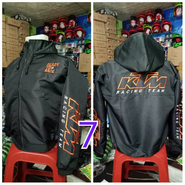 Jaket taslan ktm jaket taslan kupluk