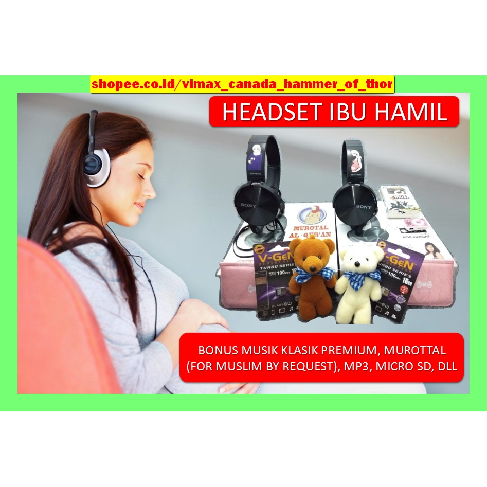 "Headset Speaker Murotal Murottal Ibu Hamil Pregnancy Bumil only Z58"