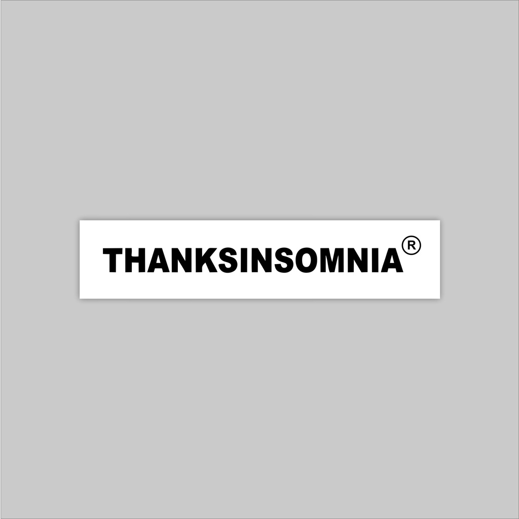

Stiker Sticker Distro Brand Case Phone Logo Thankinsomnia BLACK Band Aesthetic Grosir Murah Pop Art Clothing Basic Daily Tumblr Laptop Motor Helm HP Casing Striping Tempel Label Merk Dinding Graftac Vinyl High Quality decal