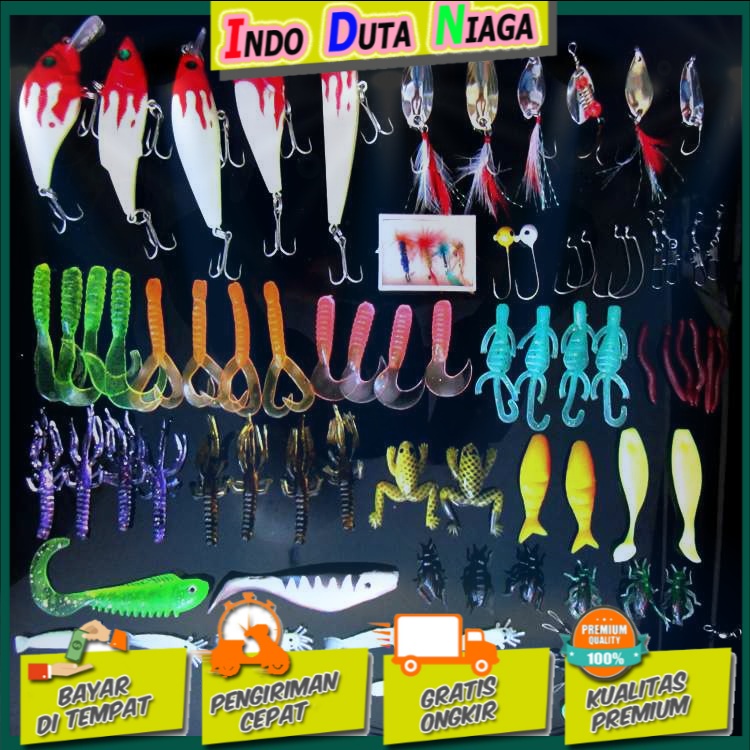 LIXADA Umpan Pancing Ikan Set Fishing Bait Kit-33 100 PCS - DWS230