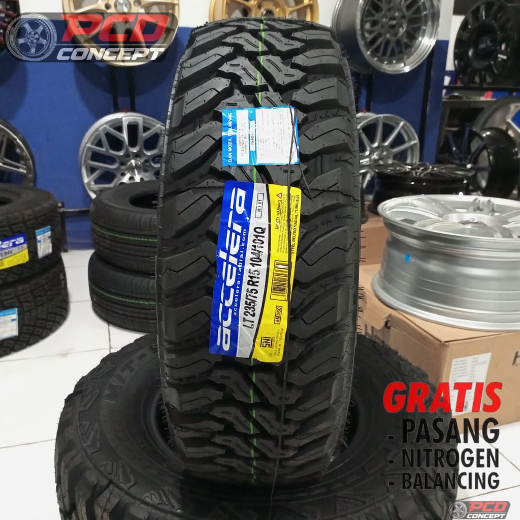 BAN MOBIL CANGKUL R15 | BAN OFF-ROAD 235-75 R15 ACCELERA MT01 TUBLES