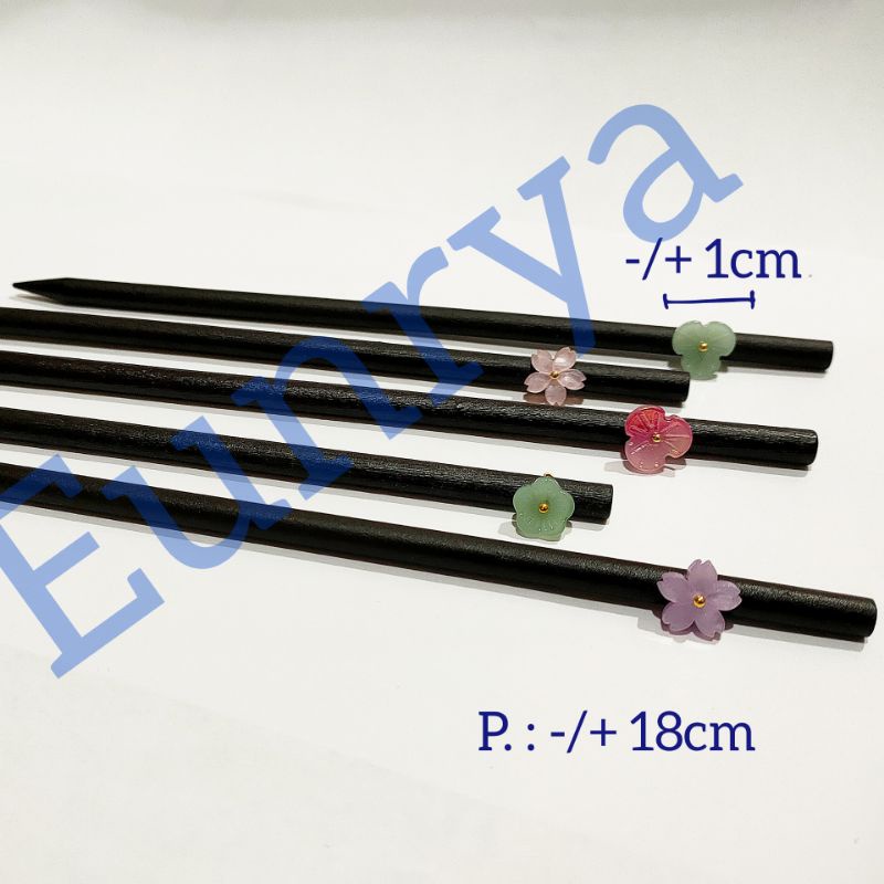 (EUNRYA L) Tusuk Konde Kayu Hiasan Mini