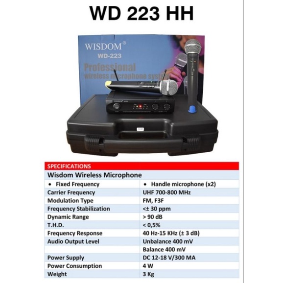 Microphone wireless Wisdom WD 223 HH